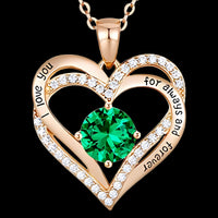 Women’s Heart Pendant Necklace - Alloy Stainless Steel Base 14K Gold Plate B282