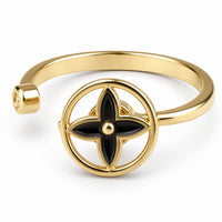 Clover Flower Spinner Ring Rotatable Adjustable Open Band Spinning Fidget 1550