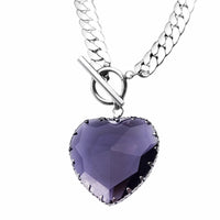 Premium Heart Locket-Style Crystal Necklace - Dramatic Statement Jewellery 1324
