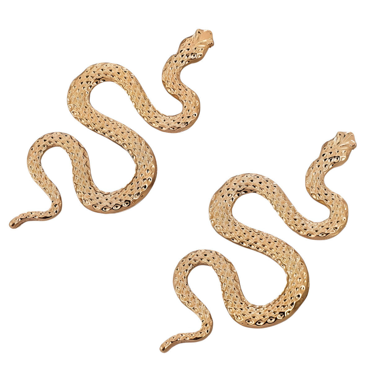 Gold Snake Earrings for Women Trendy Zinc Alloy Serpent Shaped Drop Earrings 757
