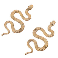 Gold Snake Earrings for Women Trendy Zinc Alloy Serpent Shaped Drop Earrings 757
