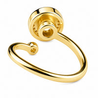 Rotatable Spinner Ring Adjustable Fidget Ring for Anxiety Gold Tone Open 1582
