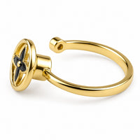 Clover Flower Spinner Ring Rotatable Adjustable Open Band Spinning Fidget 1550