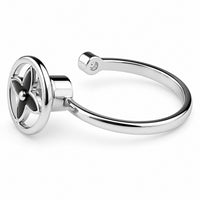 Spinner Ring Rotatable Adjustable Anxiety Fidget Ring Clover Flower Motif 1533