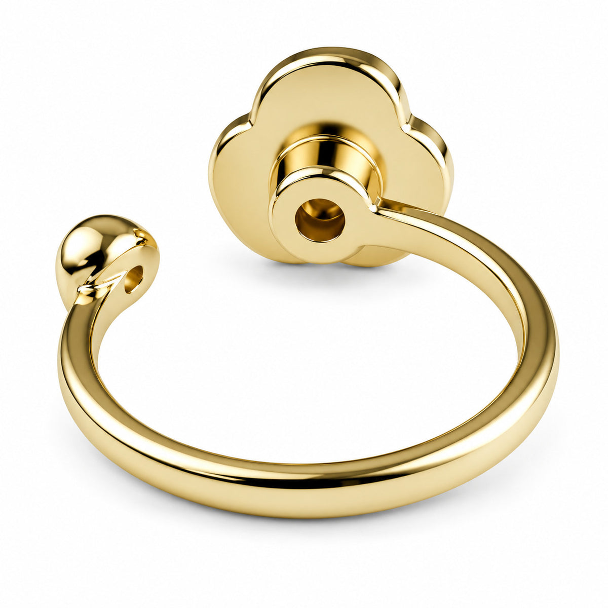 Floral Rose Spinner Ring Rotatable Adjustable Open Ring Spinning Fidget 1547