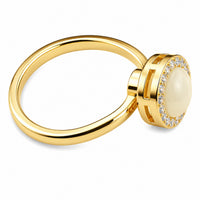 Rotatable Spinner Ring Adjustable Fidget Ring for Anxiety Gold Tone Open 1582