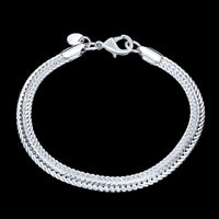 Unified Jewellery 925 Sterling Silvery 6MM Premium 6mm Snake Chain Bracelet 1854