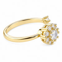 Floral Halo Spinner Ring Rotatable Adjustable Open Band Spinning Fidget 1569