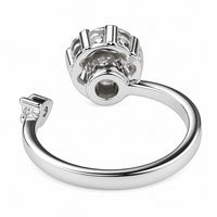 Floral Halo Spinner Ring Rotatable Adjustable Open Band Spinning Fidget 1570