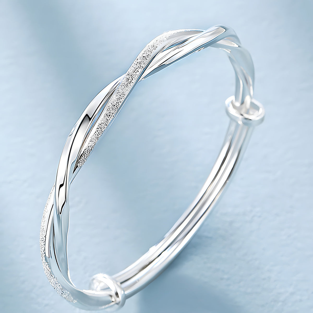 Unified Jewellery Premium Twisted Crossover Adjustable Bangle Bracelet 1853