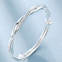 Unified Jewellery Premium Twisted Crossover Adjustable Bangle Bracelet 1853