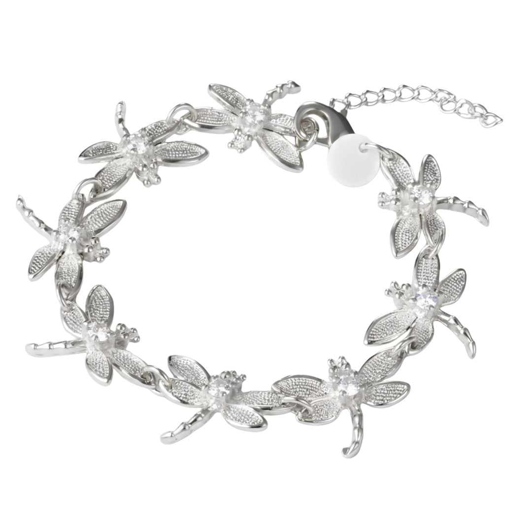 Luxury Style Dragonfly Link Bracelet for Women, 20 cm Adjustable Chain 1873