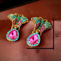 18K Gold Plated Butterfly Earrings Women – Elegant Zinc Alloy Drop Earrings 759