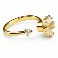 Anxiety Pear Cut Zircon Floral Engagement Wedding Party Statement Jewellery 1541