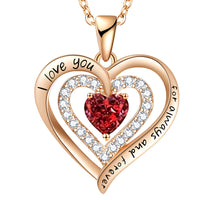 Heart Pendant Necklace For Women Double Heart Design Gold Plated Zinc Alloy B290