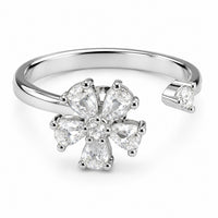 Floral Spinner Ring Rotatable Adjustable Open Ring Spinning Fidget Ring 1542