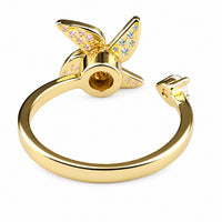 Pinwheel Spinner Ring Adjustable Open Band Spinning Rotating Fidget Ring 1564