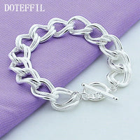 Unified Jewellery 925 Premium Chunky Oval Link Bracelet Toggle Clasp 20cm 1859