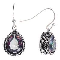 Bohemian Retro Dangle Earrings Women, Copper Alloy Cubic Zirconia Teardrop 551