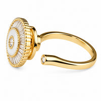 Round Disc Spinner Ring Adjustable Open Ring Rotating Fidget Ring Anxiety 1567