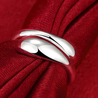 Premium Adjustable Open Ring for Women, Smooth Double Teardrop Bypass Band 1874