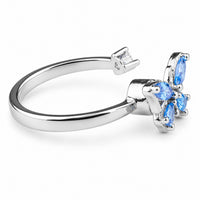 Butterfly Spinner Ring Adjustable Open Band Spinning Rotating Fidget Ring 1549