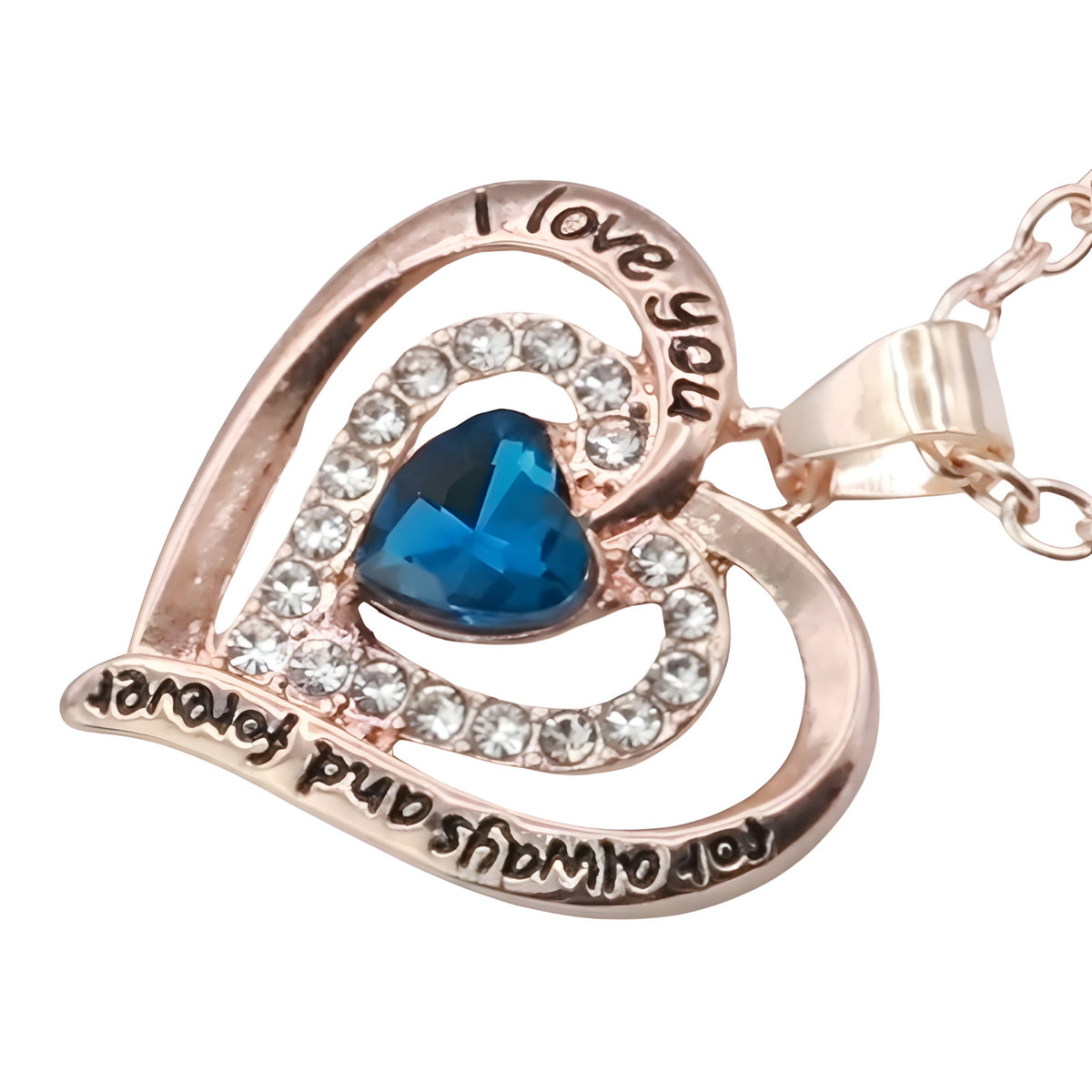 Gold Plated Zinc Alloy, Heart-Shaped Sparkling Cubic Zirconia Center Stone B301