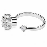 Floral Halo Spinner Ring Rotatable Adjustable Open Band Spinning Fidget 1570