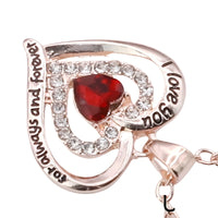 Heart Pendant Necklace Women - Gold Plated Zinc Alloy Double Heart Pendant B296