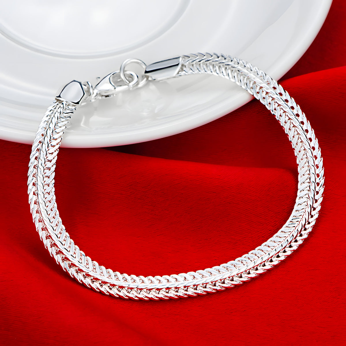 Unified Jewellery 925 Sterling Silvery 6MM Premium 6mm Snake Chain Bracelet 1854