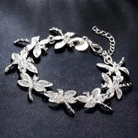 Luxury Style Dragonfly Link Bracelet for Women, 20 cm Adjustable Chain 1873