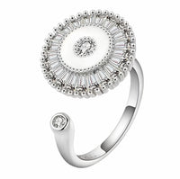 Rotatable Spin Ring Halo Disc Spinner Ring Adjustable Open Band Spinning 1568