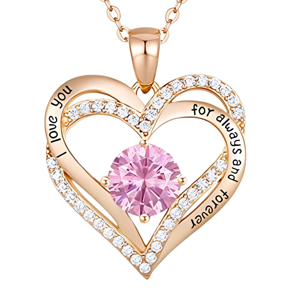 14K Gold Plated, Link Chain, Bezel-Set Center Diamond Accent, Sparkling B287