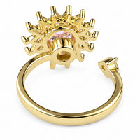 Rotating Spin Ring Adjustable Open Fidget Ring Anxiety Relief Flower Halo 1531