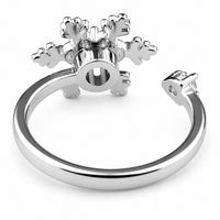 Adjustable Open Band Spinning Rotating Fidget Ring For Anxiety Silver Tone 1556