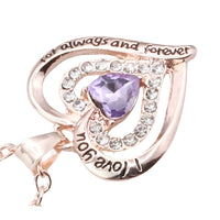 Heart Pendant Necklace For Women Gold Plated Alloy Double Heart Pendant B295