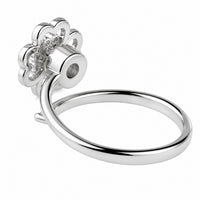 Rotatable Clover Spinner Ring Adjustable Fidget Ring for Anxiety Open Wrap 1575