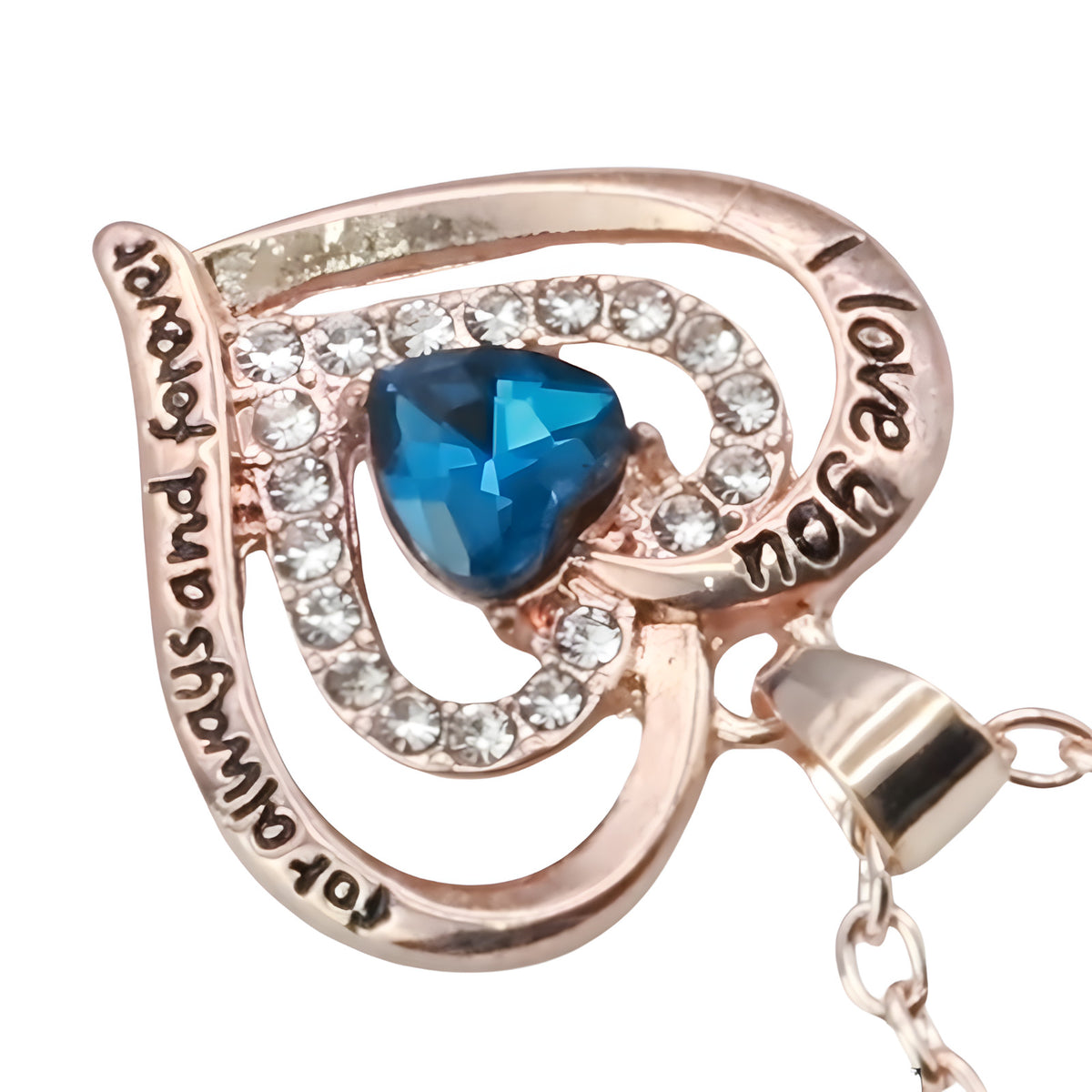 Gold Plated Zinc Alloy, Heart-Shaped Sparkling Cubic Zirconia Center Stone B301