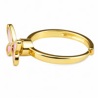 Butterfly Adjustable Open Ring Gold Tone Colourful Butterfly Fashion Ring 1581