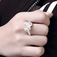 Premium Dragon Wrap Ring Adjustable Gothic Statement Band Detailed Wings 1877