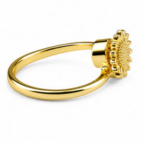 Sunflower Spinner Ring Rotatable Adjustable Open Ring Spinning Fidget Ring 1543