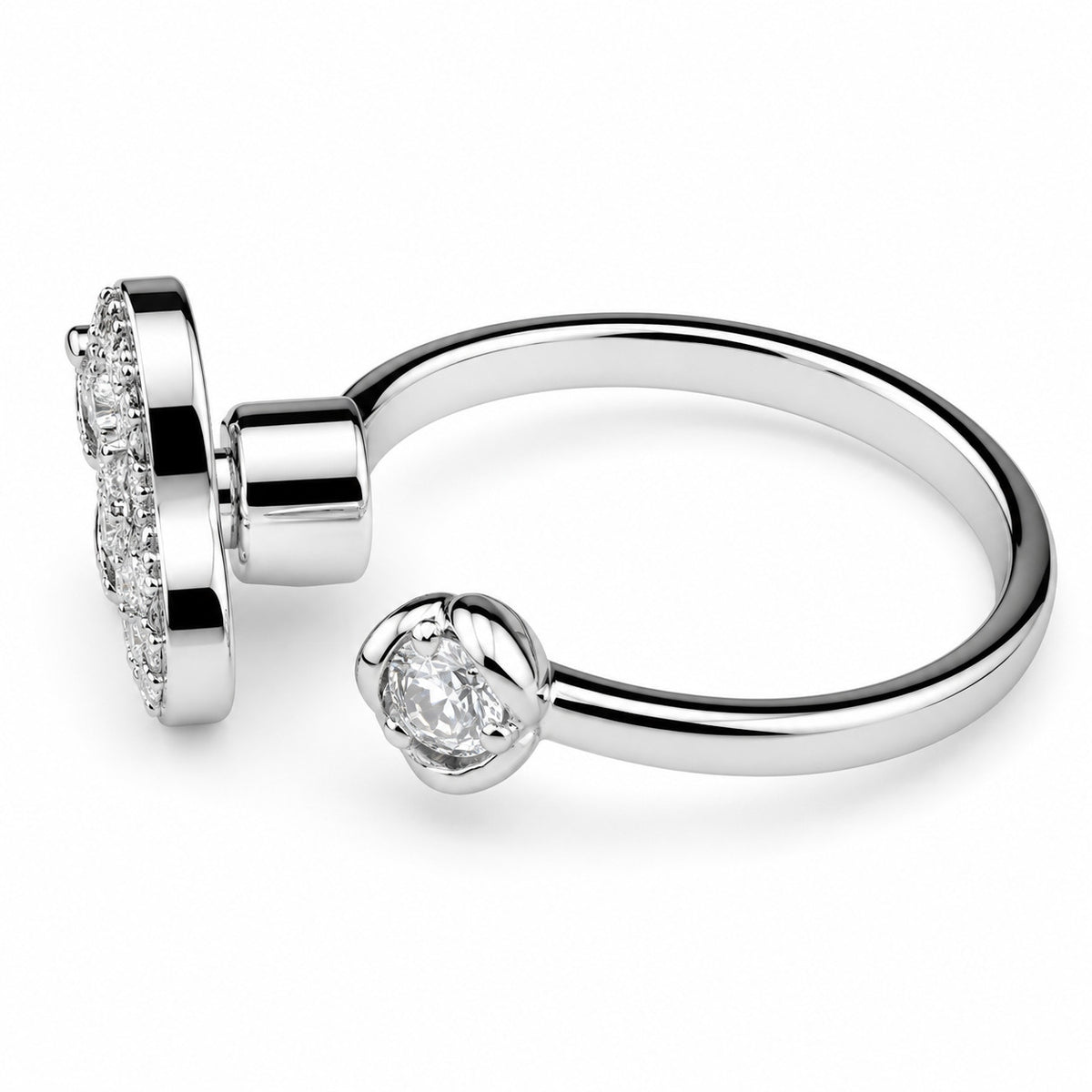 Anxiety Relief Spin Ring Adjustable Rotating Fidget Ring Rose Flower Design 1535