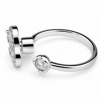 Anxiety Relief Spin Ring Adjustable Rotating Fidget Ring Rose Flower Design 1535