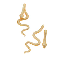 Gold Snake Drop Earrings Women – Punk Style Animal Design Zinc Alloy Jewelry 751