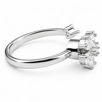 Floral Spinner Ring Rotatable Adjustable Open Ring Spinning Fidget Ring 1542