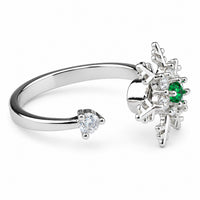 Adjustable Open Band Spinning Rotating Fidget Ring For Anxiety Silver Tone 1556