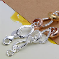 Premium Multicolour Link Charm Bracelet Heart Padlock Key Crystal CharM 1876