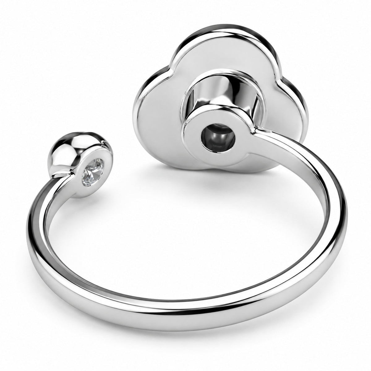 Anxiety Relief Spin Ring Adjustable Rotating Fidget Ring Rose Flower Design 1535