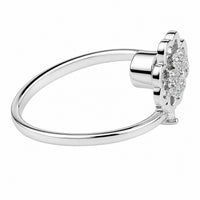 Rotatable Clover Spinner Ring Adjustable Fidget Ring for Anxiety Open Wrap 1575