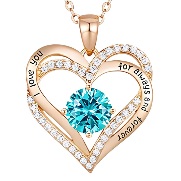 14K Gold Plated Heart Pendant Necklace (Stainless Steel Alloy) – Link Chain B289